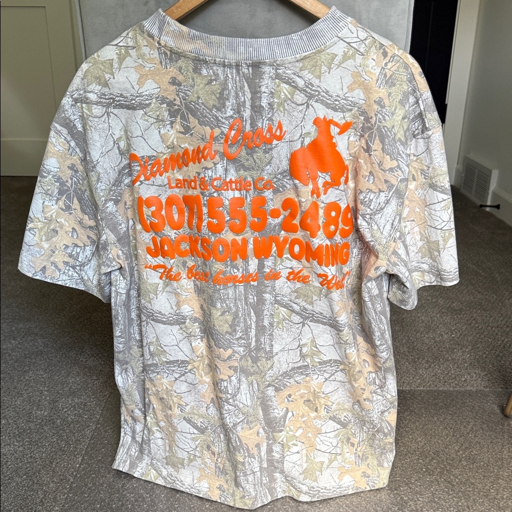 Diamond Supply Ranch Camo Tee with Orange Graphic